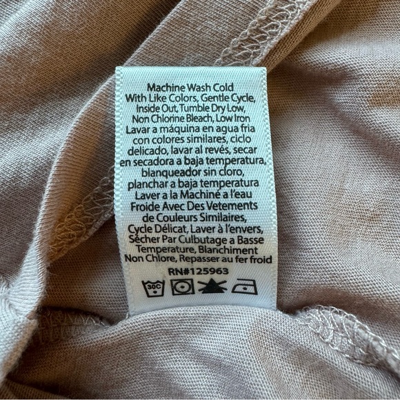 Beyond Yoga Blue Pima Cotton Racerback Oversized Tank Top Size S Mauve Soft - Picture 5 of 9